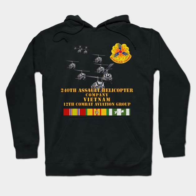240th Assault Helicopter Co w 12th CAB w VN SVC Hoodie by twix123844